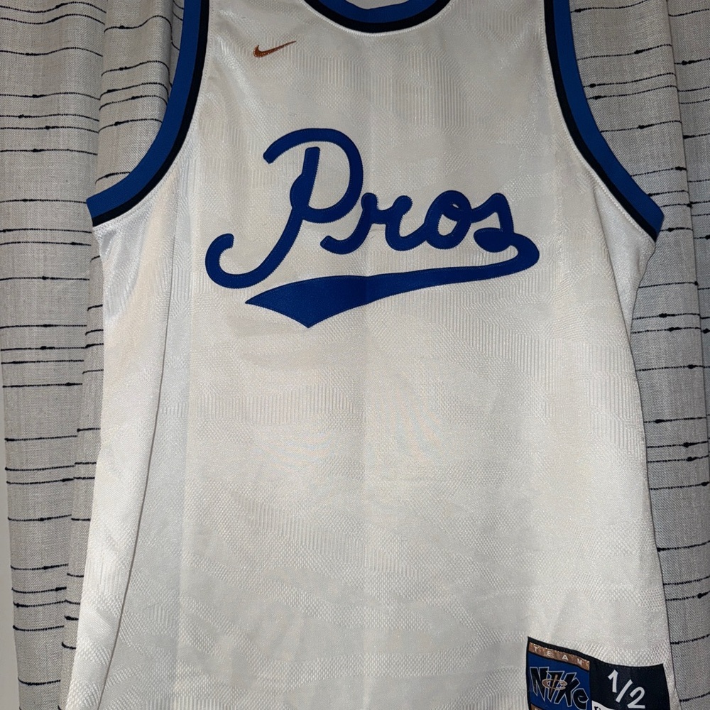 Nike White Jersey with Blue Pros Design